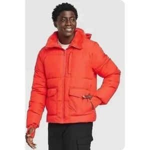 Men's Heavy Puffer Jacket - All in Motion Orange XXL